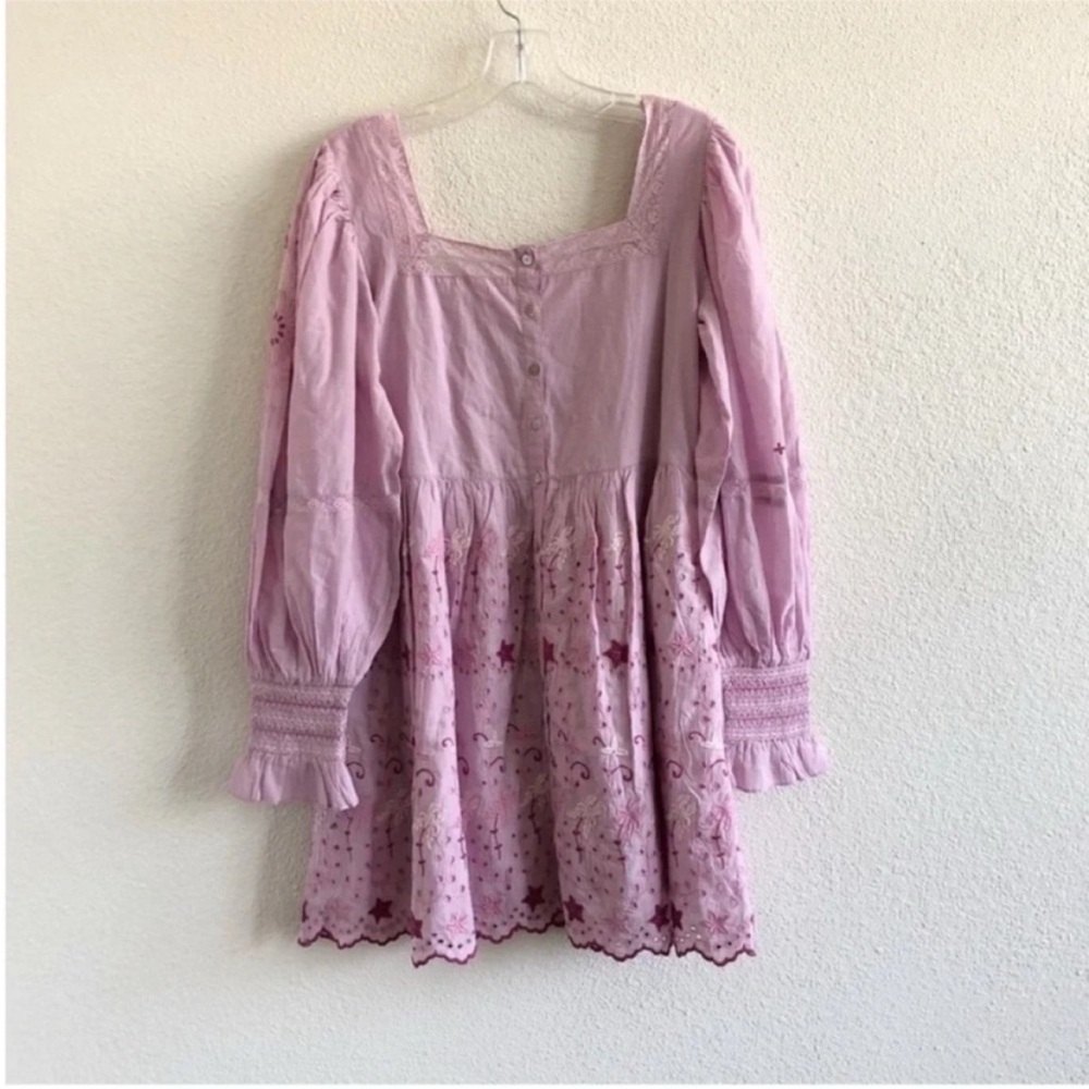 NWT LoveShackFancy Freja Mini Dress Lavender Fields - Picture 5 of 12